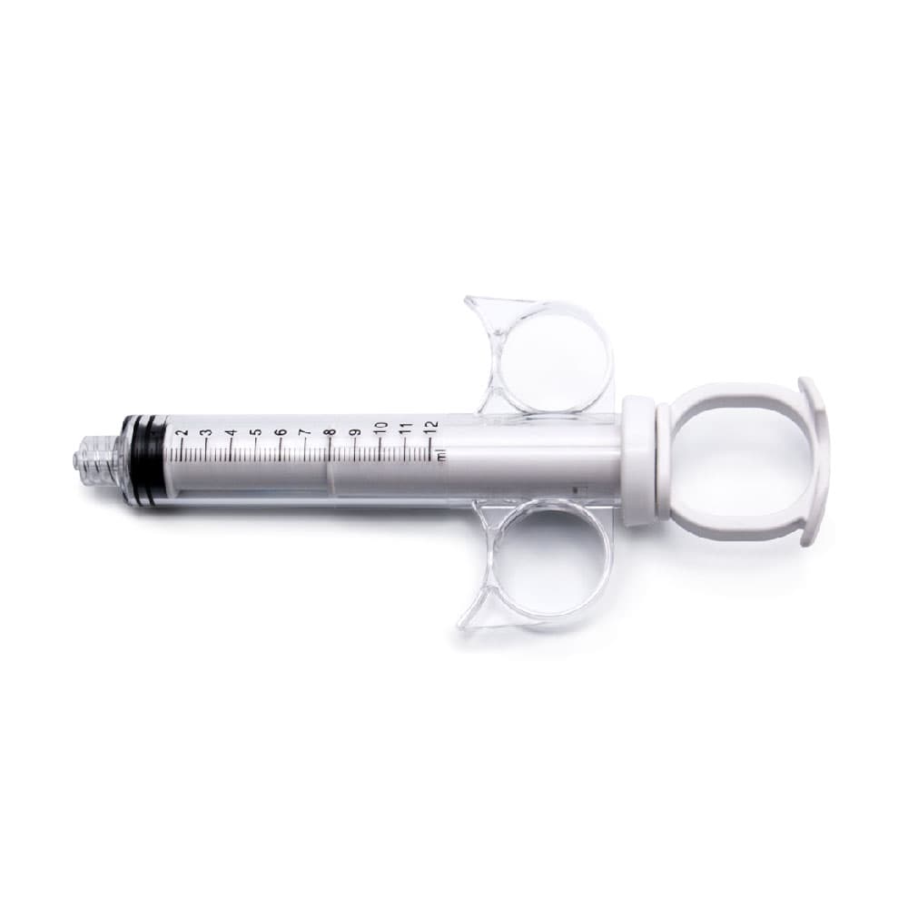 Angiography Spritze, 10ml, Luer Männlich - Lock, Daumenring / Fingerringe, PC (Polycarbonate) Weiß