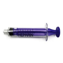 10 ml, Purple, PC (Polycarbonate), Male Luer Lock, Heparin