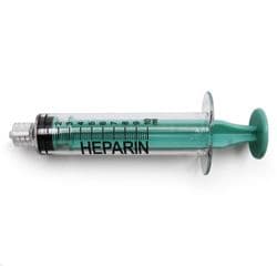 10 ml, Light Green, PC (Polycarbonate), Male Luer Lock, Heparin