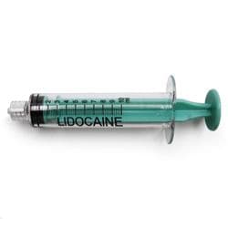 10 ml, Light Green, PC (Polycarbonate), Male Luer Lock, Lidocaine