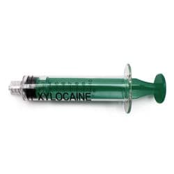 10 ml, Dark Green, PC (Polycarbonate), Male Luer Lock, Xylocaine