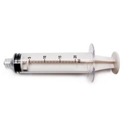 20 ml, White, PC (Polycarbonate), Male Luer Lock