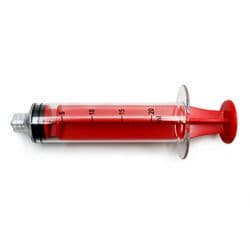 20 ml, Red, PC (Polycarbonate), Male Luer Lock