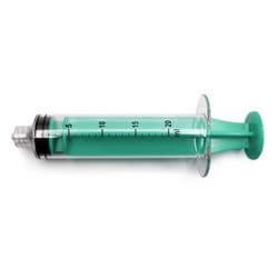 20 ml, Light Green, PC (Polycarbonate), Male Luer Lock