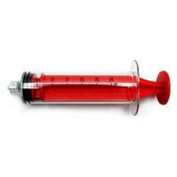 30 ml, Red, PC (Polycarbonate), Male Luer Lock