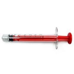 3 ml, Red, PC (Polycarbonate), Male Luer Lock