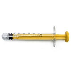 3 ml, Yellow, PC (Polycarbonate), Male Luer Lock