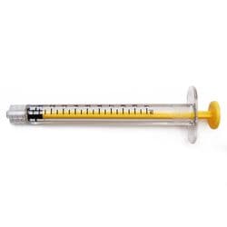 1 ml, Yellow, PC (Polycarbonate), Male Luer Lock