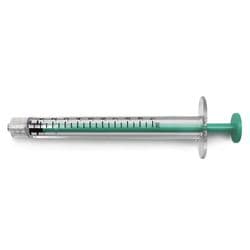 1 ml, Light Green, PC (Polycarbonate), Male Luer Lock