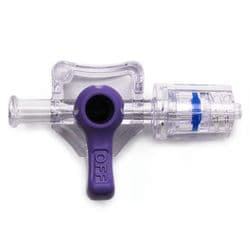 Female / Male Rotating, OFF Handle, Purple, 1.200psi, PC (Polycarbonate), Clear, without Caps