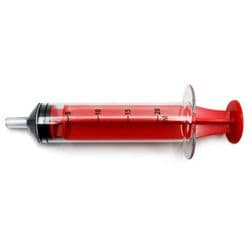 20 ml, Red, PC (Polycarbonate), Male Luer Slip