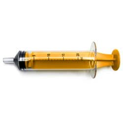 20 ml, Yellow, PC (Polycarbonate), Male Luer Slip