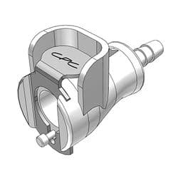 Female Thumb Latch - PMC/MC Series to  3,2mm (1/8") Tube Connection, Straight, Acetal, Shut-Off