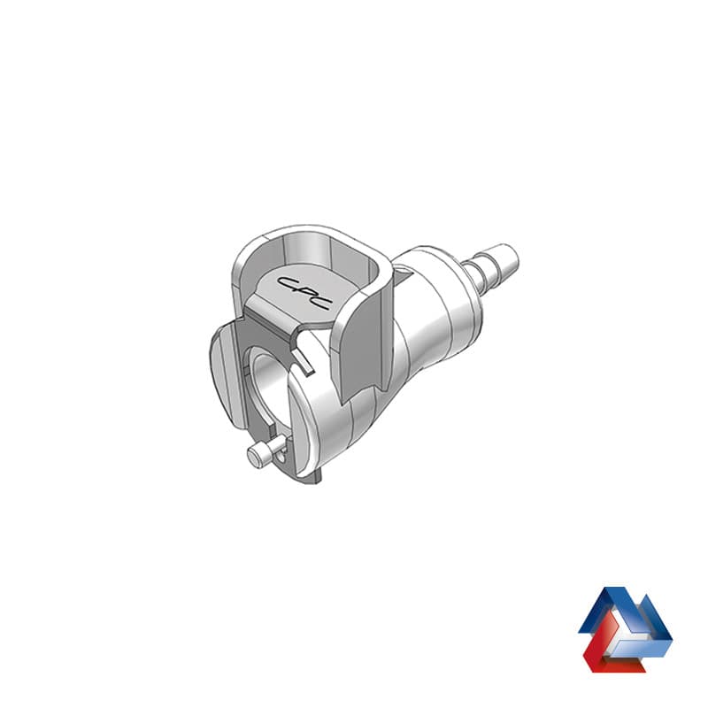 PMC Weibliche Schnellverschlusskupplung, mit Ventil, Barb für 1/8"(3,2mm) ID Schlauch, Acetal weiß, bns (Bulk, unsteril)