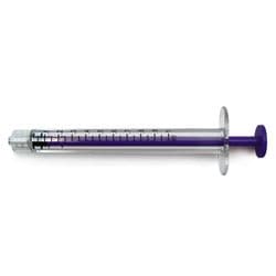 1 ml, Purple, Tritan (Copolyester) - BPA free, Male Luer Lock