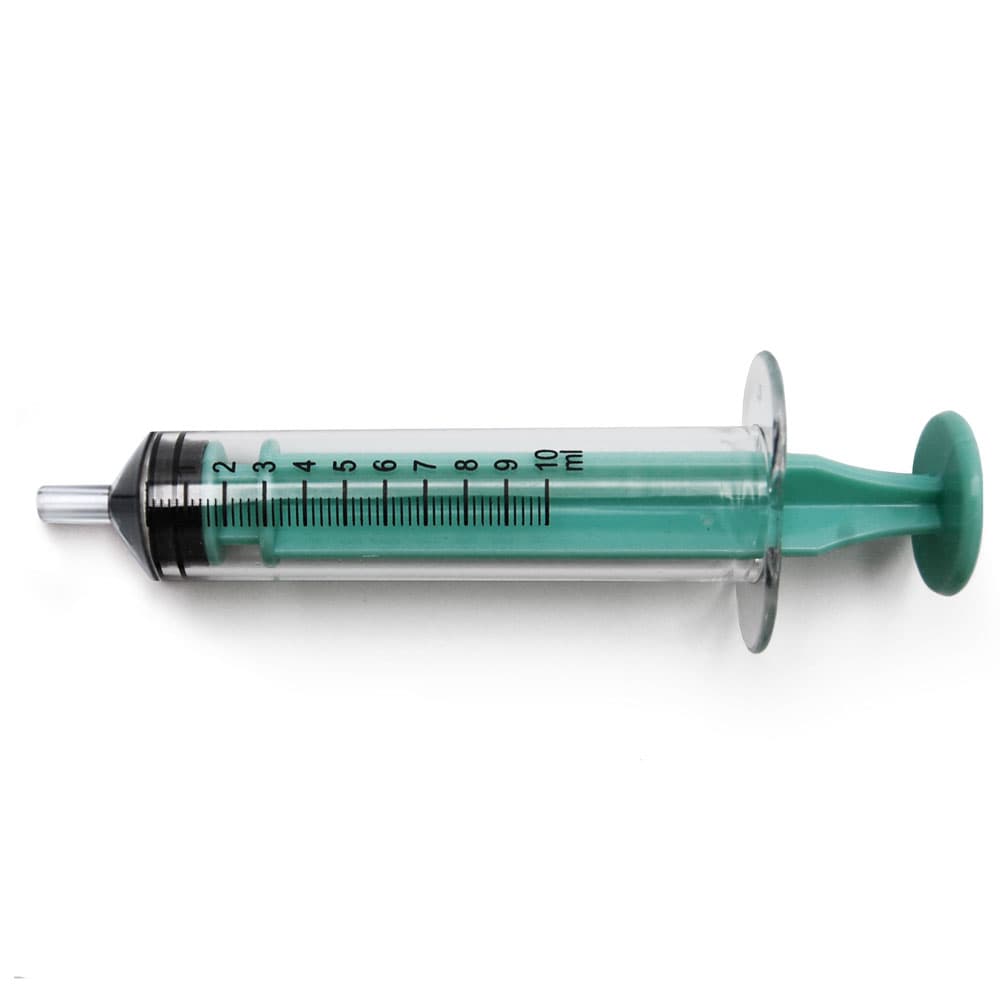 Farbcodierte Spritze 10ml, Luer Männlich - Slip, Tritan (Copolyester), Hellgrün