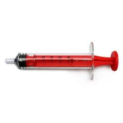 6 ml, Red, Tritan (Copolyester) - BPA free, Male Luer Slip