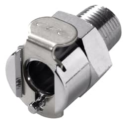 Straight, Thumb Latch - PMC/MC Series Female to NPT 1/8", Chrome Plated Brass, 1/8" Flow, Metal Latch, NSF Version, FDA Buna N O-Ring