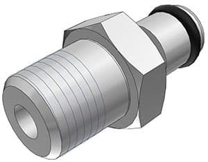 Straight, Thumb Latch - PMC/MC Series Male to NPT 1/8", Chrome Plated Brass, 1/8" Flow, NSF Version