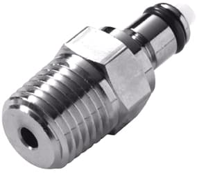 Straight, Thumb Latch - PMC/MC Series Male to NPT 1/4", Chrome Plated Brass, 1/8" Flow, NSF Version, FDA Buna N O-Ring