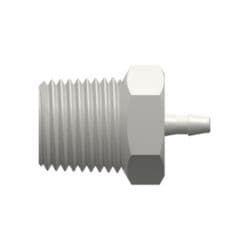 Straight, Male NPT Thread 1/8"-27 to Tube Connection 1,6 mm (1/16")