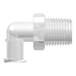 Female Luer Thread to Male NPT Thread 1/8"-27, Elbow, PP (Polypropylene) - Animal Free, Natural