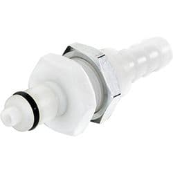 Male Thumb Latch - 20 Series to  6,4mm (1/4") Tube Connection, Panel Mount, Acetal, Shut-Off