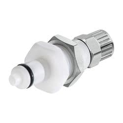 Male Thumb Latch - 20 Series to  6,4mm (1/4") Tube Connection PTF (Push to Fit), Panel Mount, Acetal, Shut-Off