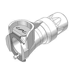 Female Thumb Latch - PLC/LC Series to  6,4mm (1/4") John Guest Tube Connection PTF (Push to Fit), Straight, Acetal, Shut-Off