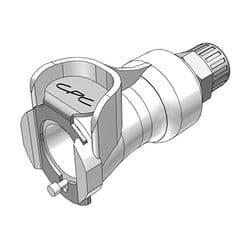 Female Thumb Latch - PLC/LC Series to  6,4mm (1/4") Tube Connection PTF (Push to Fit), Straight, Acetal, Shut-Off