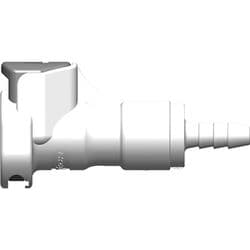 Female Thumb Latch - 30 Series to  3,2mm (1/8") Tube Connection, Straight, Acetal, Shut-Off