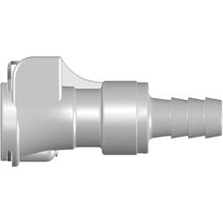 Female Thumb Latch - 40 Series to  8,0mm (5/16") Tube Connection, Straight, Acetal, Open-Flow