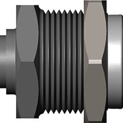 Male Thumb Latch - 40 Series to  8,0mm (5/16") Tube Connection, Panel Mount, Acetal, Shut-Off