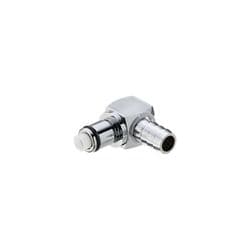 Male Thumb Latch - 40 Series to  9,5mm (3/8") Tube Connection, Elbow, Chrome Plated Brass, Shut-Off