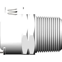 Female Thumb Latch - 40 Series to  3/8" Male BSPP Thread, Straight, Chrome Plated Brass, Shut-Off