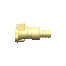 Female Thumb Latch - 40 Series to  9,5mm (3/8") Tube Connection, Straight, PP (Polypropylene), Shut-Off