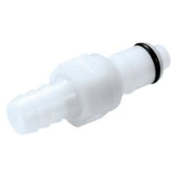 Male Thumb Latch - APC Series to  9,5mm (3/8") Tube Connection, Straight, Acetal, Shut-Off