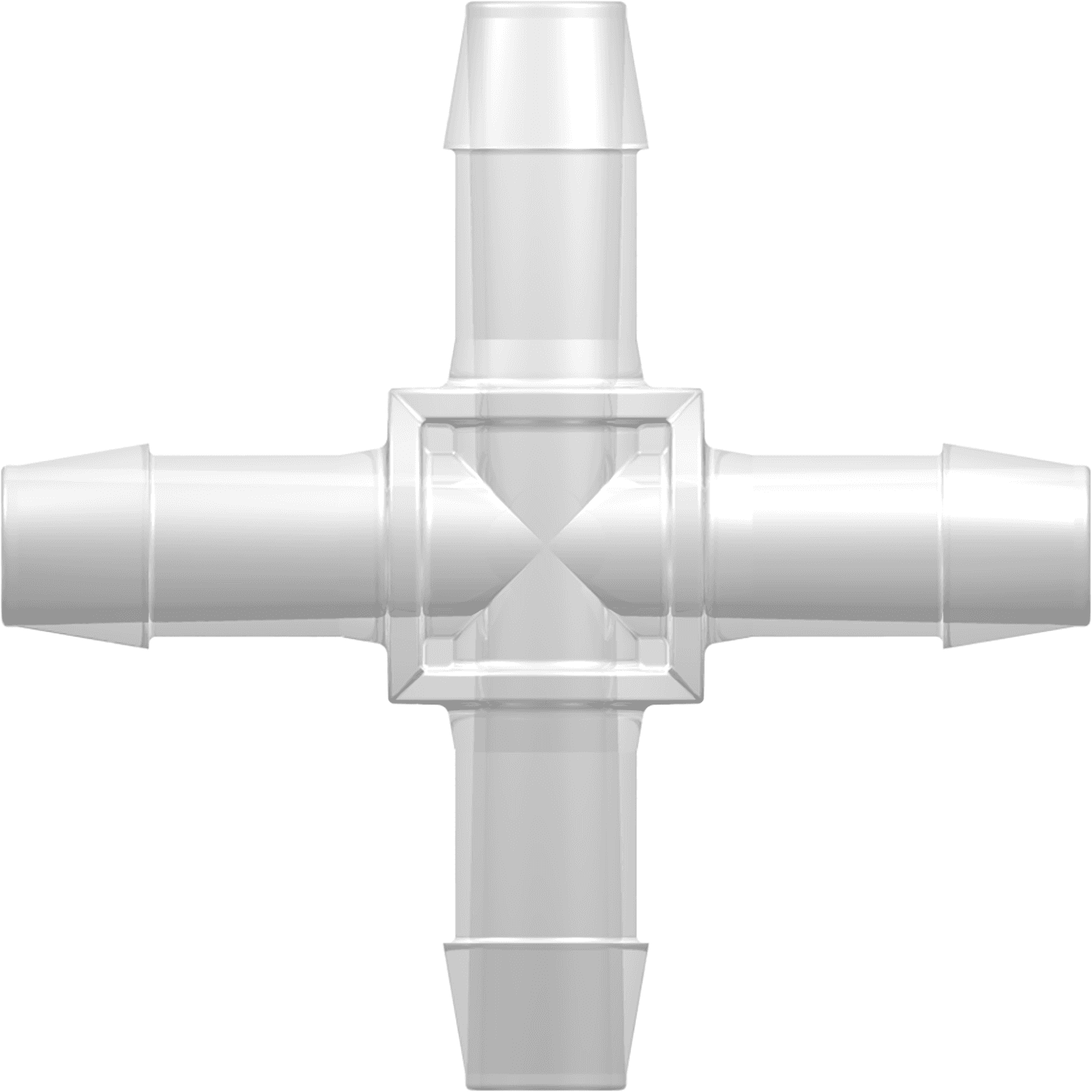 X, 600 Series Schlauchtülle 19,0mm (3/4") ID zu 600 Series Schlauchtülle 19,0mm (3/4") ID, PP (Polypropylene) - Tierfrei Natur