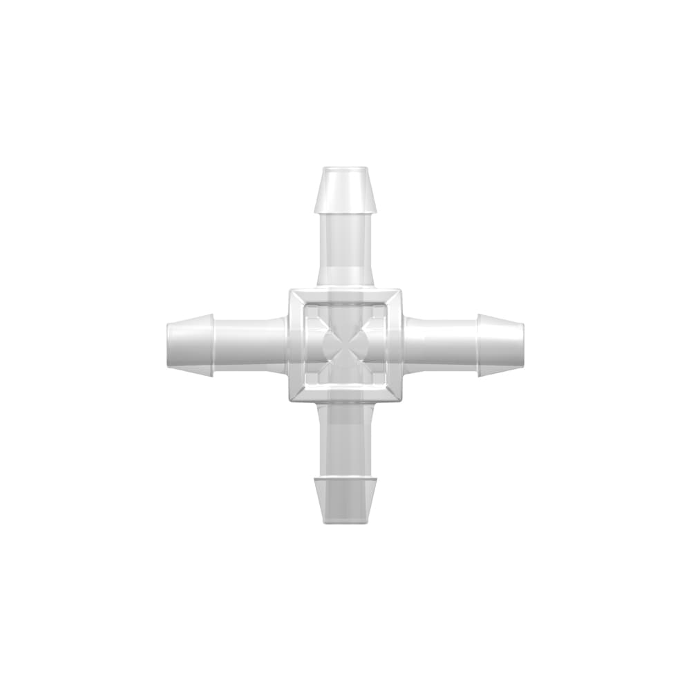 X, 600 Series Schlauchtülle 6,4mm (1/4") ID zu 600 Series Schlauchtülle 6,4mm (1/4") ID, PP (Polypropylene) - Tierfrei Natur