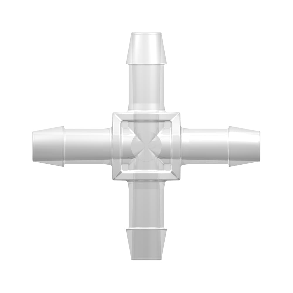 X, 600 Series Schlauchtülle 9,5mm (3/8") ID zu 600 Series Schlauchtülle 9,5mm (3/8") ID, PP (Polypropylene) - Tierfrei Natur