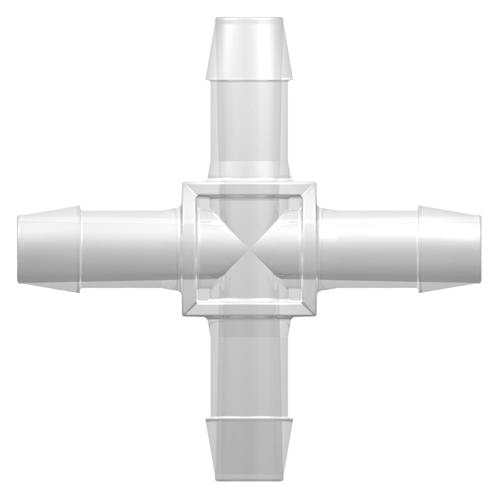 X, 600 Series Schlauchtülle 12,7mm (1/2") ID zu 600 Series Schlauchtülle 12,7mm (1/2") ID, PP (Polypropylene) - Tierfrei Natur