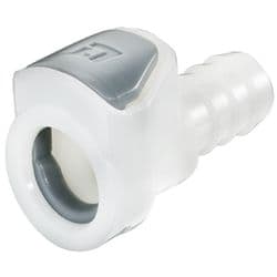 Female Thumb Latch - 50 Series to  9,5mm (3/8") Tube Connection, Straight, Acetal, Open-Flow