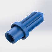 Weibliche Kappe, Luer, PP (Polypropylene), Blau