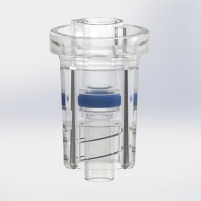 Hochdruck-Drehadapter, Gerade, Luer Männlich - Drehbarer Adapter zu 3, 7mm (.146") OD, PC (Polycarbonate), für PUR-Schläuche