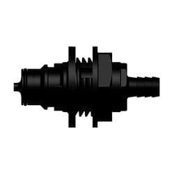 Male Thumb Latch - 60 Series to  9,5mm (3/8") Tube Connection, Panel Mount, PSU (Polysulfone), Shut-Off