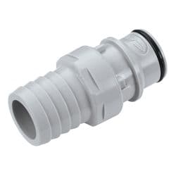 Male Thumb Latch - HFC Series to  19,0mm (3/4") Tube Connection, Straight, PP (Polypropylene), Shut-Off