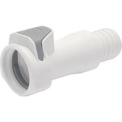 Female Thumb Latch - 60 Series to  19,0mm (3/4") Tube Connection, Straight, PP (Polypropylene) - Glass Filled, Open-Flow