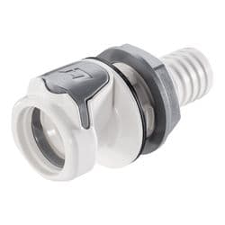 Female Thumb Latch - 60 Series to  19,0mm (3/4") Tube Connection, Panel Mount, PSU (Polysulfone), Open-Flow