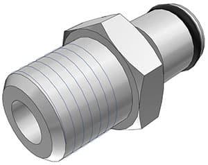 Straight, Thumb Latch - PLC/LC Series Male to NPT 1/4", Chrome Plated Brass, 1/4" Flow, NSF Version, FDA Buna N O-Ring