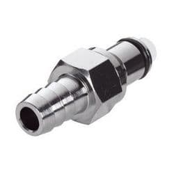 Male Thumb Latch - PLC/LC Series to  8,0mm (5/16") Tube Connection, Straight, Chrome Plated Brass, Shut-Off